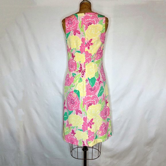 Lilly Pulitzer Floral Stretch Silk Sheath - Picture 4 of 5